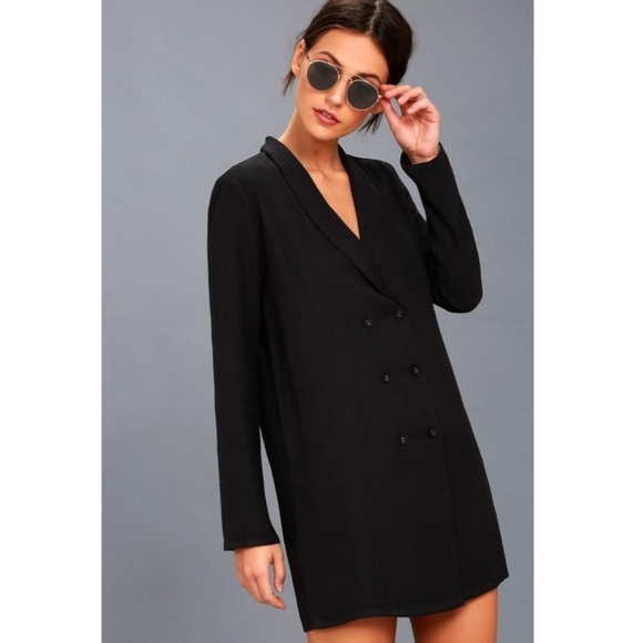 Amuse Society Dresses & Skirts - Amuse Society Blazin Black Long Sleeve Dress Size Small